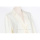 Office Women White Cotton and Hemp Net Suit